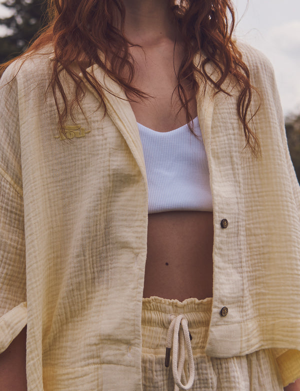 Short Cargo Sun amarillo pastel Mujer