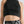 Crop Top Raglan  negro Mujer