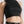 Crop Top Raglan  negro Mujer