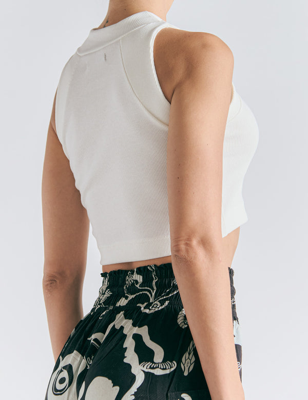 Crop Top Raglan  crudo Mujer