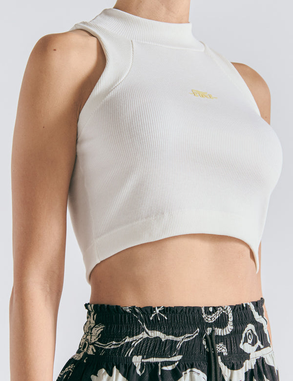 Crop Top Raglan  crudo Mujer
