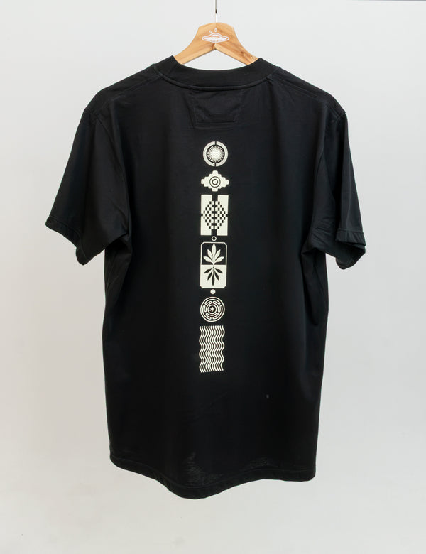 Camiseta regular fit Totem negro hombre