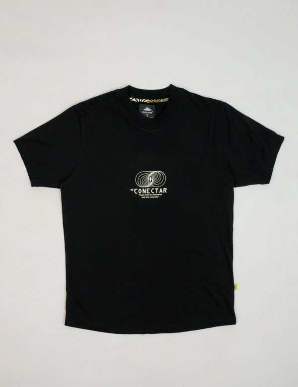 Camiseta regular fit Totem negro hombre