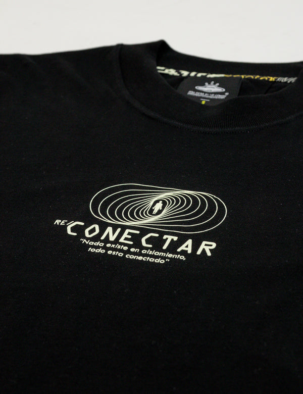 Camiseta regular fit Totem negro hombre