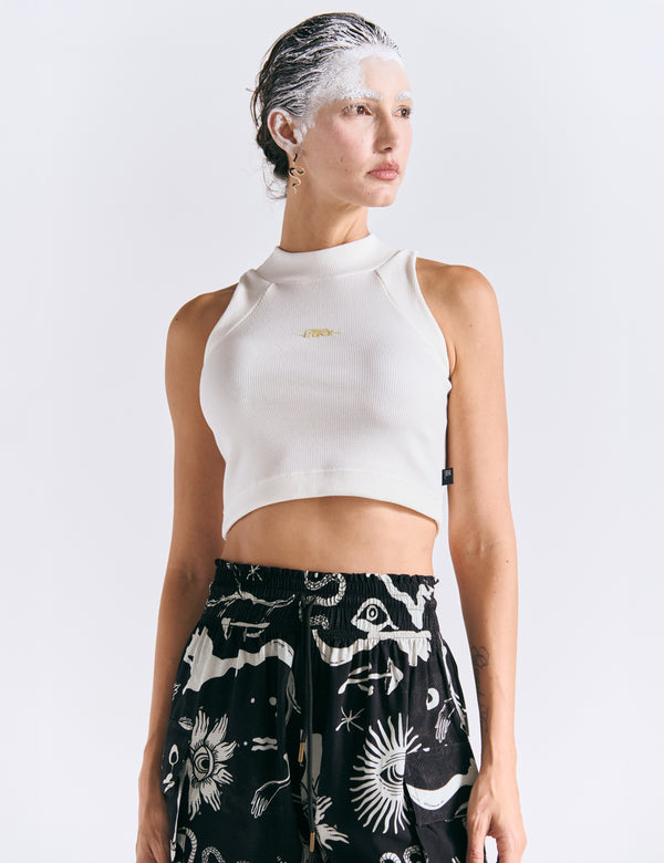 Crop Top Raglan  crudo Mujer