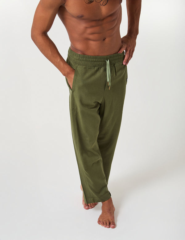 Pantalón Chino Bambú verde pino Hombre