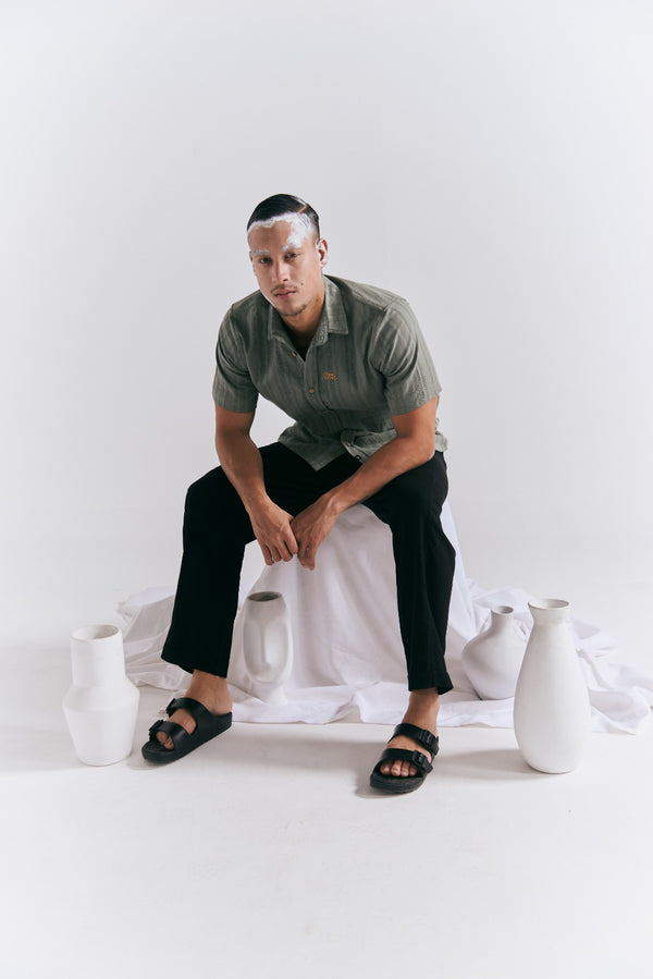 Camisa Regular Fit Malaquita verde pistacho Hombre