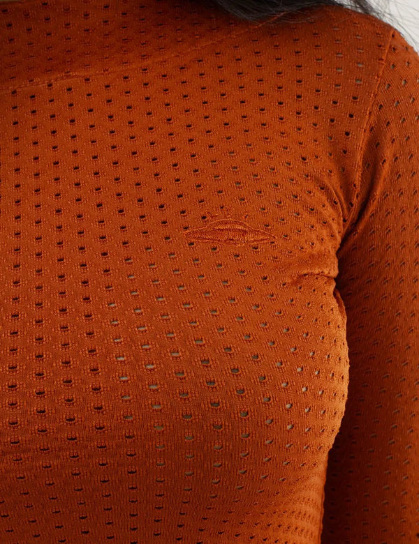 Camibuso Manga Larga HOLE Terracota Mujer