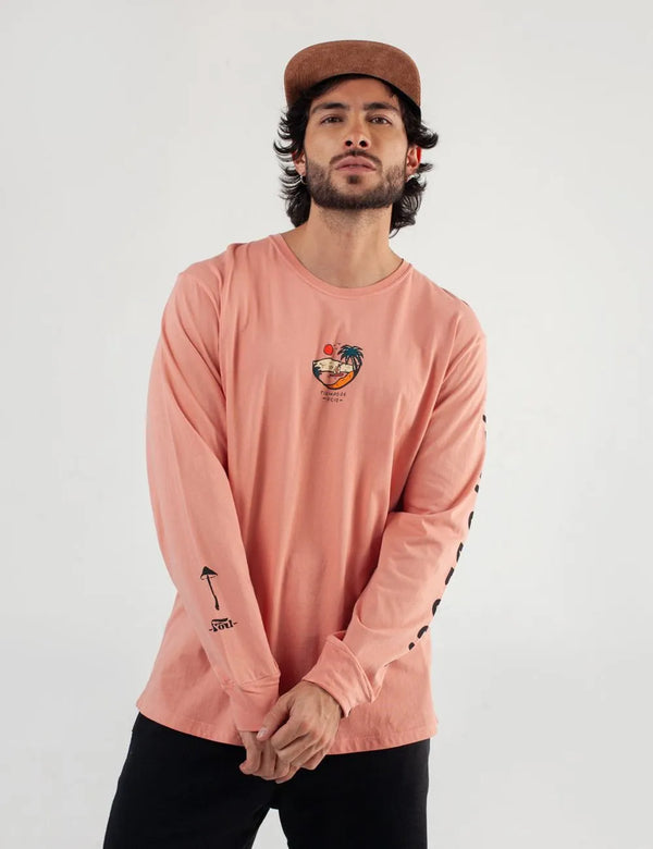 Camibuso Regular Fit Tiempo de Ocio Salmón Hombre