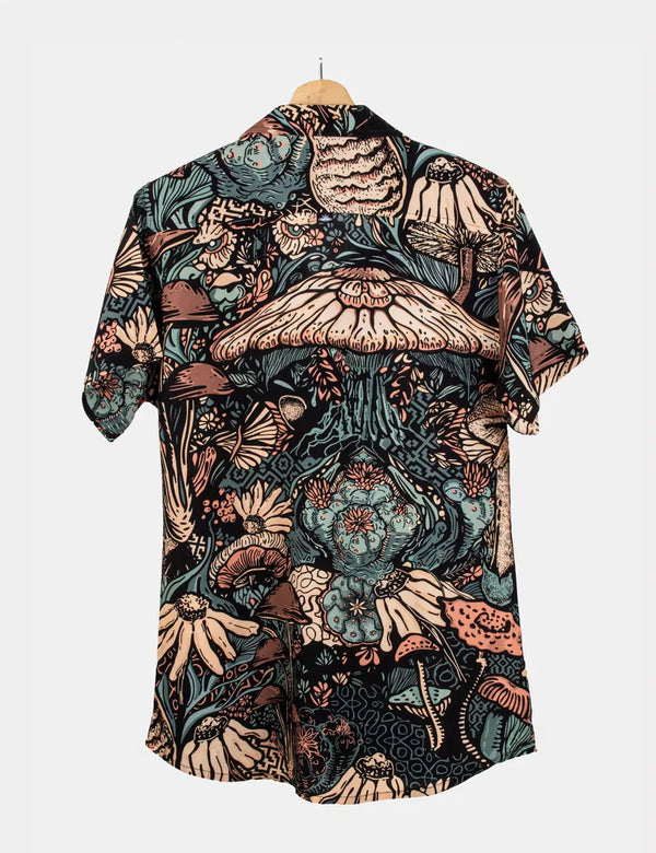 Camisa Cuello Sport manga corta Jardin de los Dioses multicolor Hombre