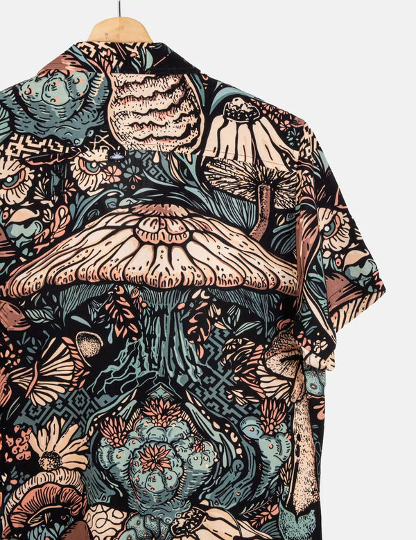 Camisa Cuello Sport manga corta Jardin de los Dioses multicolor Hombre