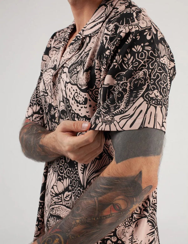 Camisa Cuello Sport manga corta Landsky coral Hombre