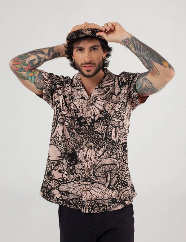 Camisa Cuello Sport manga corta Landsky coral Hombre