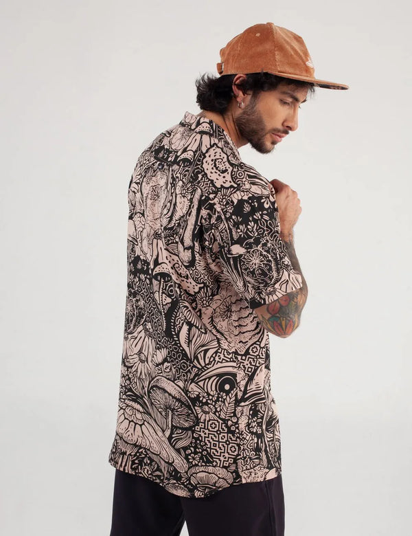Camisa Cuello Sport manga corta Landsky coral Hombre