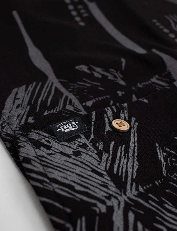 Camisa Cuello Sport manga corta Sinestesia negro Hombre