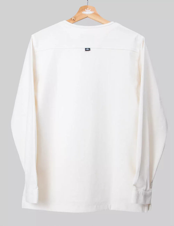 Camisa Cuello Sport manga larga Salvia Crudo Hombre