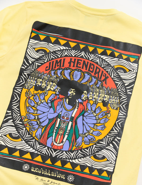 Camiseta Regular Fit Jimi hendrix  amarillo Hombre