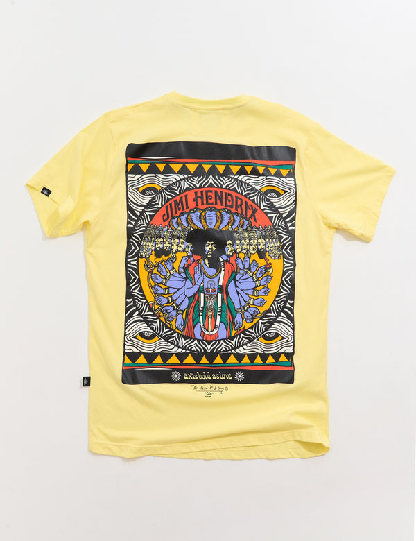 Camiseta Regular Fit Jimi hendrix  amarillo Hombre