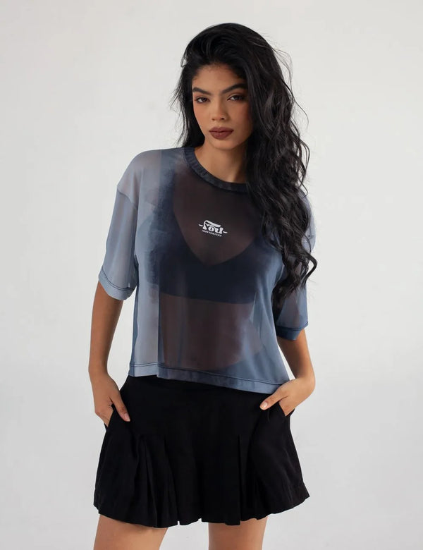 Camiseta Oversize Alba negro Mujer