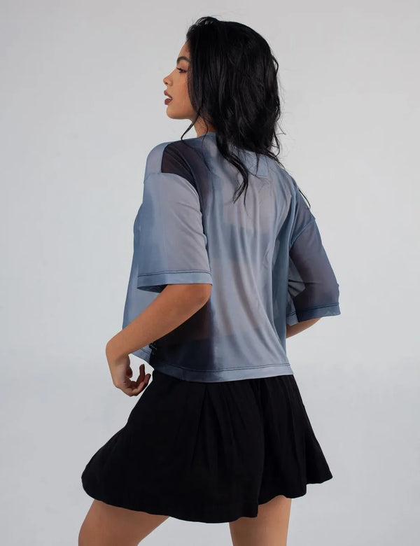 Camiseta Oversize Alba negro Mujer