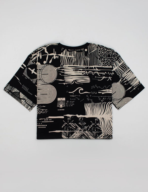 Camiseta Oversize Sound negro Mujer