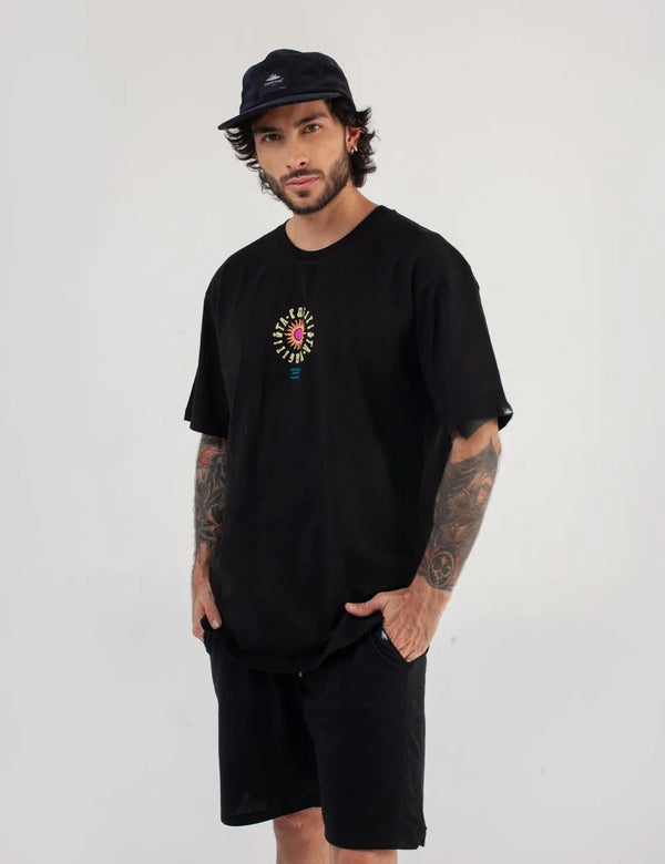 Camiseta Oversize Pacifista negro Hombre