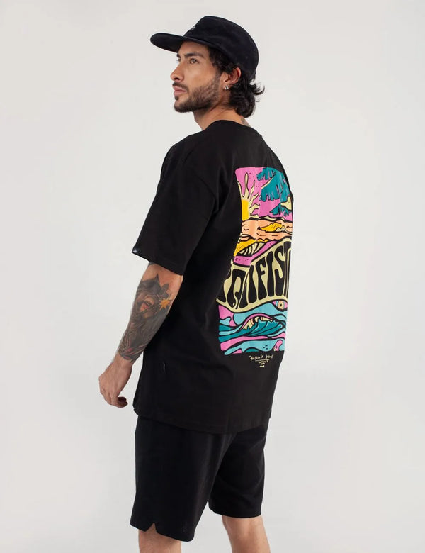 Camiseta Oversize Pacifista negro Hombre