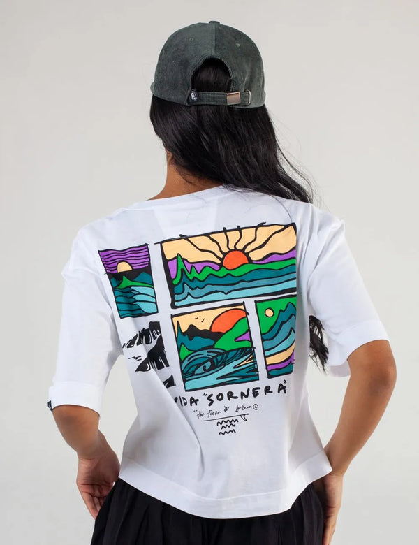 Camiseta Oversize Live Cool Blanco Mujer