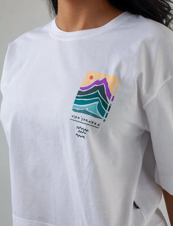 Camiseta Oversize Live Cool Blanco Mujer