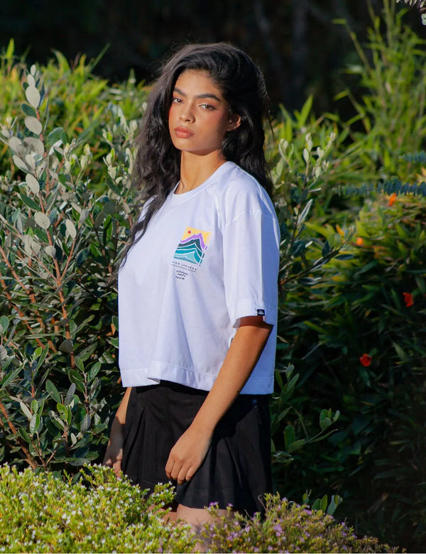 Camiseta Oversize Live Cool Blanco Mujer
