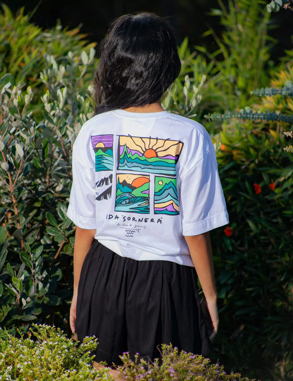 Camiseta Oversize Live Cool Blanco Mujer