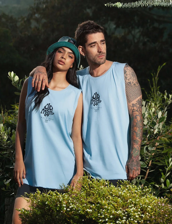 Camisilla Oversize Ojo de Mar Azul Claro Mujer