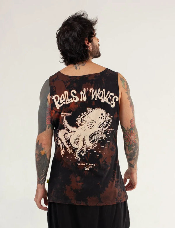 Camisilla Oversize Rolls N Waves negro Unisex