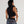 Chaleco Escote en Pico set Stamp azul + negro Mujer