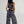 Chaleco Escote en Pico set Stamp azul + negro Mujer