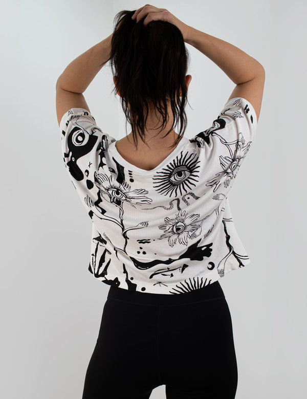 Camiseta manga incluida Bosque crudo Mujer
