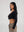 Crop Top manga larga Net negro Mujer