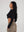 Crop Top manga larga Net negro Mujer