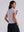 Camiseta holgada casco ovni lila mujer