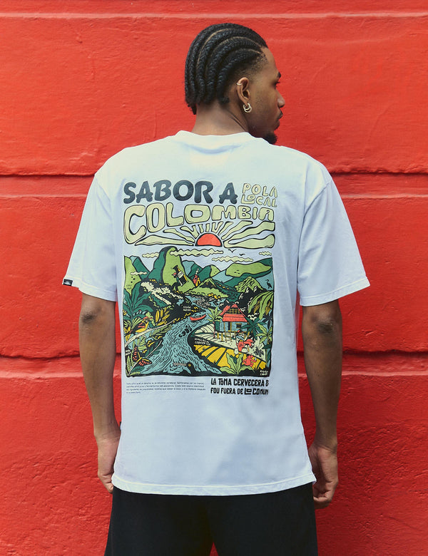 Camiseta Oversize Sabor a Colombia  crudo Unisex