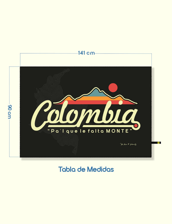 Toalla Viajera Microfibra 91 x 1.40 Colombia Pa´l que le falta Monte