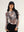 Crop Top Largo Mesh Manga Larga Butterfly verde militar Mujer