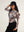 Crop Top Largo Mesh Manga Larga Butterfly verde militar Mujer