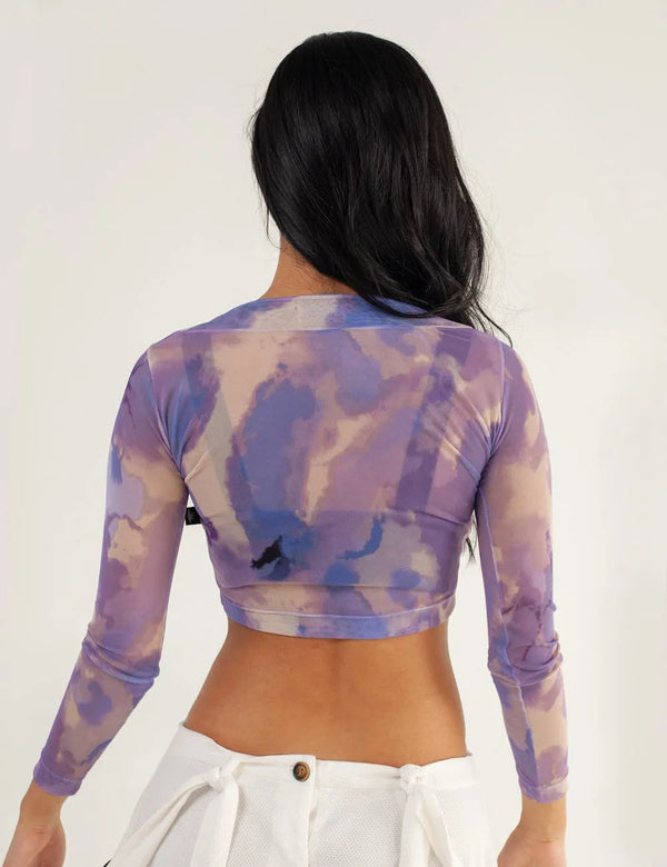 Crop Top largo Mesh manga larga Orion Mujer