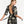 Vestido Semi Ajustada Savia negro + crudo Mujer